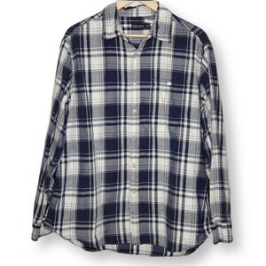 Faded Glory Button Down Shirt Plaid Sz Lg